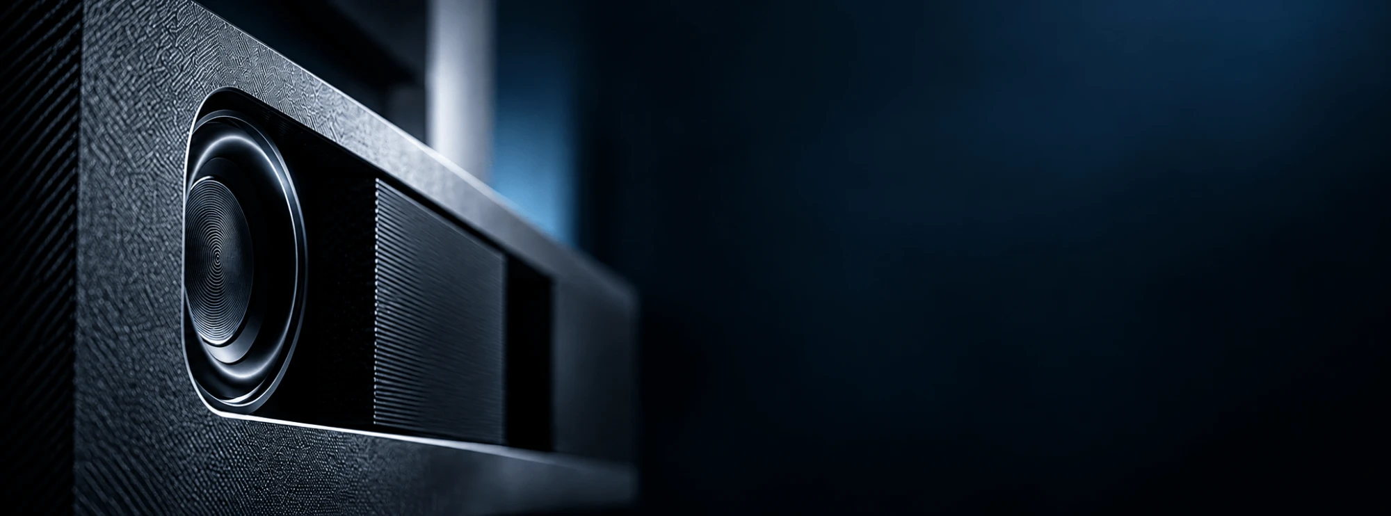 Premium AV speaker hardware close-up
