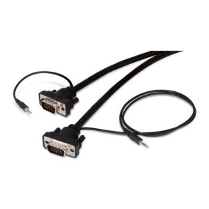 Binary 50ft B4 Series Male to Male VGA Cable with 3.5mm Stereo Plug