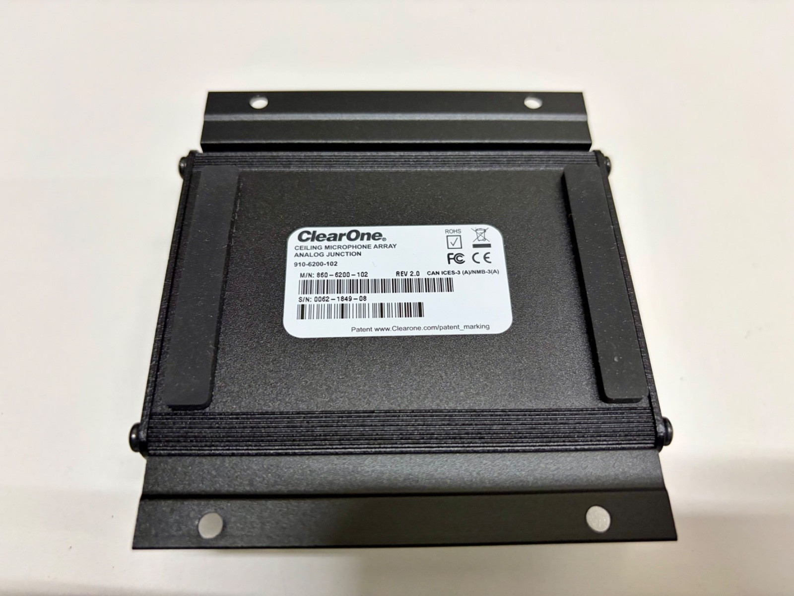 ClearOne Ceiling Mic Array Analog X Junction Box 910-6200-102