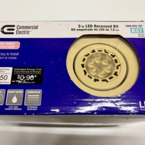 Commercial Electric K37 3 inch LED recessed light kit White