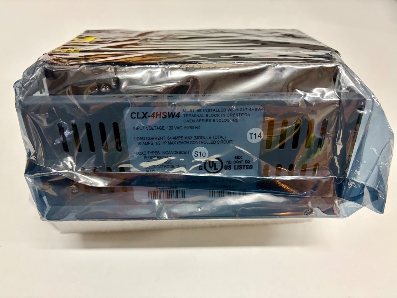 Crestron CLX-4HSW4 4 Channel High-Inrush Switch Module, 4 Feeds, 120V