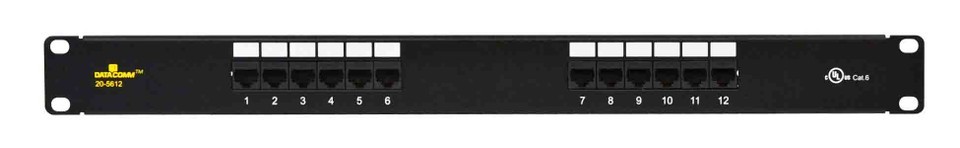 DataComm 20-5612 Category 6 12 Port Universal Patch Panel