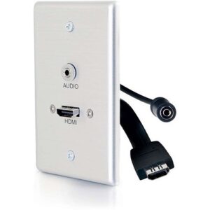 Legrand 39871 HDMI and 3.5mm Audio Pass Through Single Gang Wall Plate