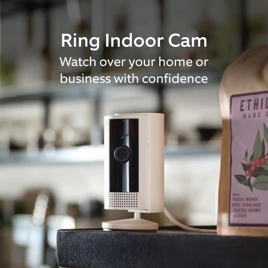 Ring Indoor Plug-In 1080p Security Camera 2nd Generation with Privacy cover