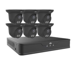 Uniview Dual Light 8CH Surveillance Kit With x6 4MP Turrets EK-S31P8DLT46T2-BK