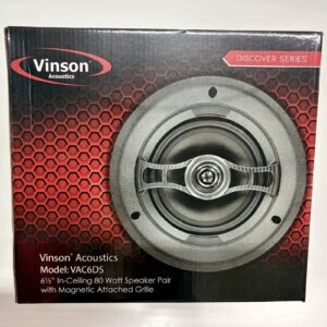 Vinson VAC6DS 6.5" In-Ceiling Speakers Pair